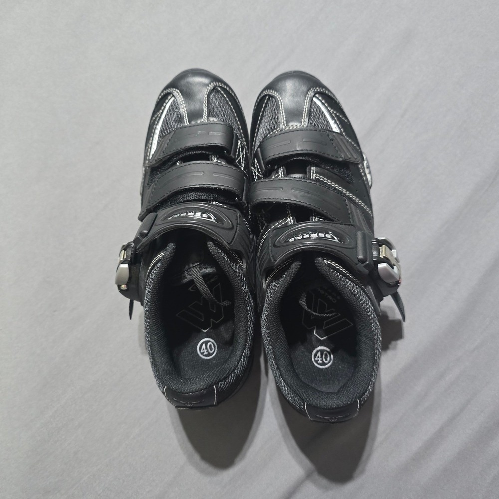 Serfas Astro Cycling Shoes Mens 40 Black MTB Spin Bike Ratchet Strap Cleated